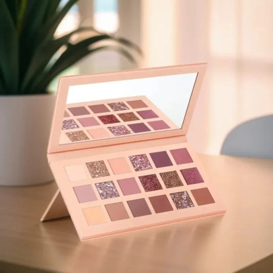 18 Colors Nude Eyeshadow Palette | Matte & Shimmer Pigmented Shades | Long-Lasting Eye Makeup