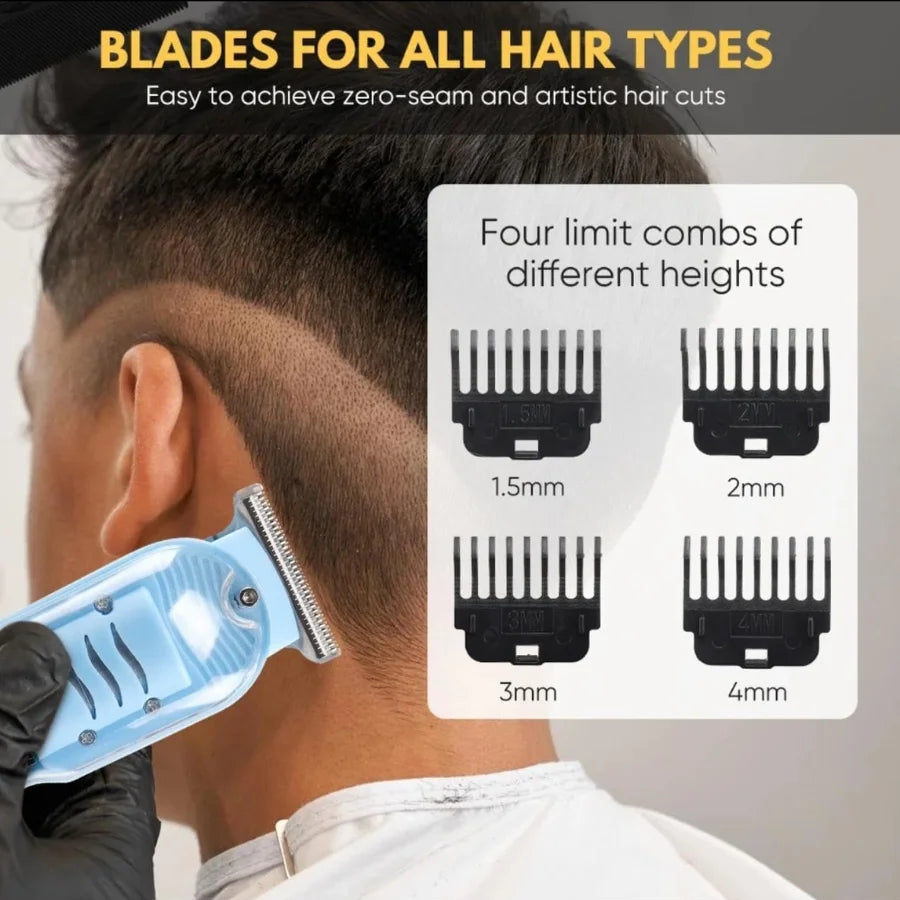 Darling Transparent LCD Electric Hair Trimmer | USB Rechargeable | Professional Grooming