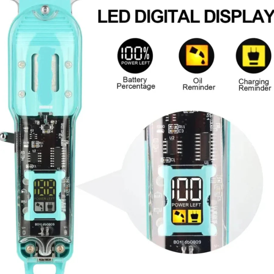Darling Transparent LCD Electric Hair Trimmer | USB Rechargeable | Professional Grooming
