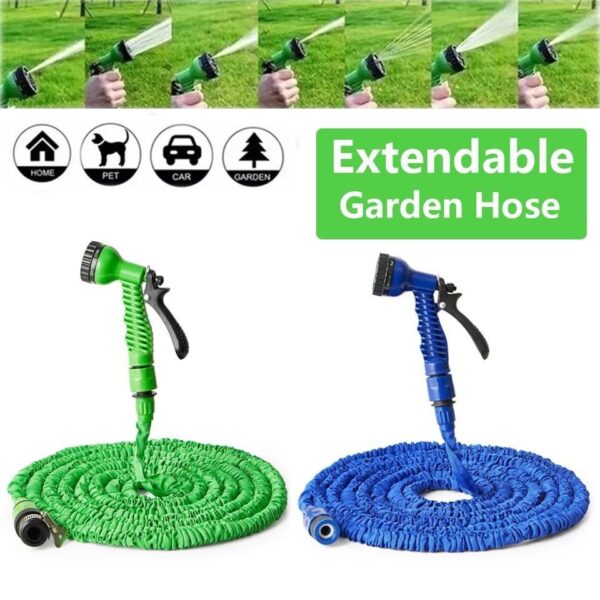 Magic Expandable Hose Pipe 50 ft | Lightweight, Tangle-Free with 7-Mode Spray Gun