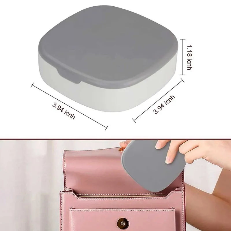Mini Portable Travel Cosmetic and Jewelry Storage Box Organizer with Mirror