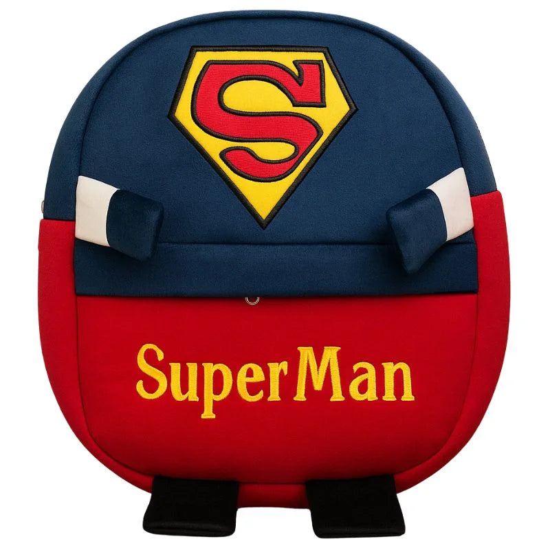Cute Plush Superman Character Backpack | Stuffed School Bag & Gift