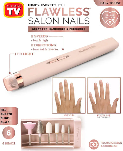 Electronic Nail File and Full Manicure and Pedicure Kit