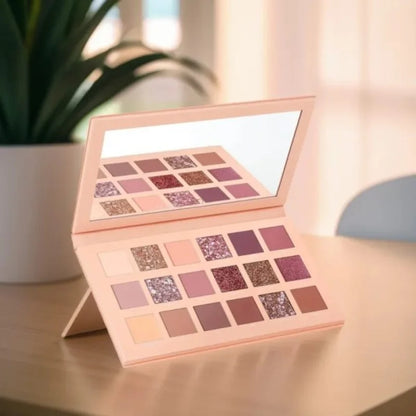 18 Colors Nude Eyeshadow Palette | Matte & Shimmer Pigmented Shades | Long-Lasting Eye Makeup