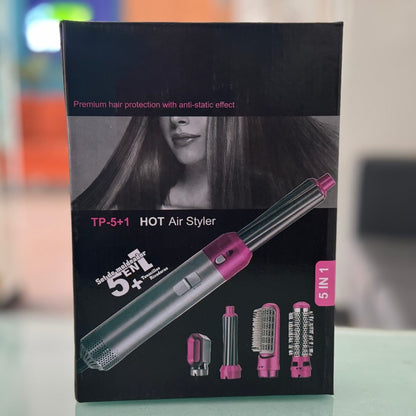 5-in-1 Electric Hair Dryer Brush Kit I Blow Dryer, Straightener, Curler & Volumizer