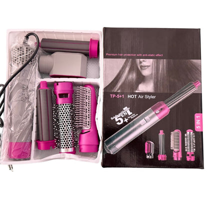 5-in-1 Electric Hair Dryer Brush Kit I Blow Dryer, Straightener, Curler & Volumizer