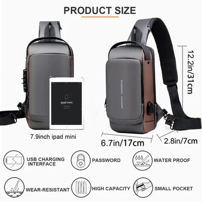 Multifunction Anti-Theft USB Charging Crossbody Shoulder Bag | Stylish, Secure, and Ready for Adventures