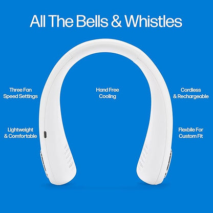 Wearable Neck Fan & Air Purifier | Arctic Air Freedom | USB Rechargeable 3-Speed Personal Cooler for Indoor & Outdoor Use | Random Color