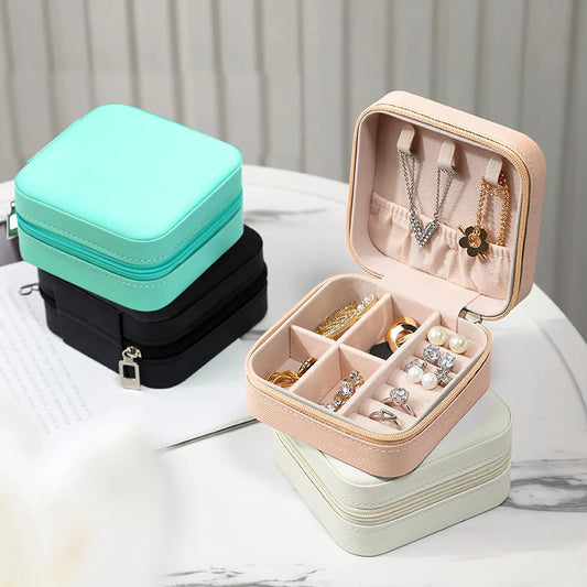 MINI Jewelry Organizer Box - Portable Faux Leather