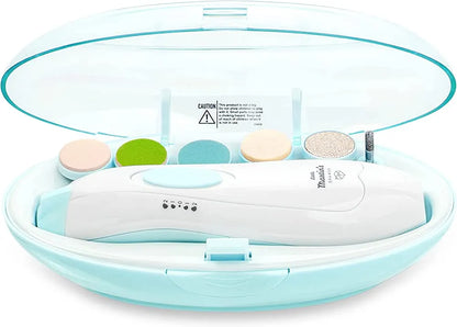 6 in 1 Baby Nail Trimmer Portable Electric Manicure Pedicure Nail Clippers Infant Newborn Baby Nail Cutter with LED Light