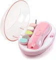 6 in 1 Baby Nail Trimmer Portable Electric Baby Manicure Pedicure Nail Clippers Infant Newborn Baby Nail Cutter with LED Light