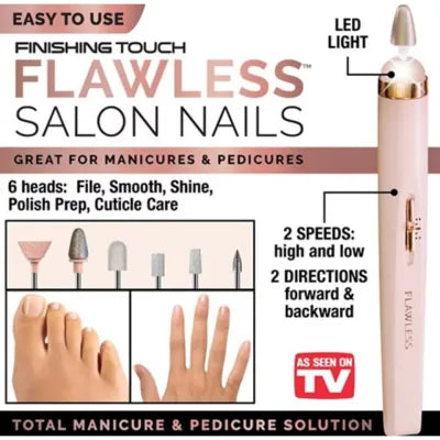 Electronic Nail File and Full Manicure and Pedicure Kit