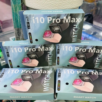 i10 Pro Max Smart Watch Series 9 – Bluetooth Calling, HD Display, Fitness & Health Tracker | Random Colors