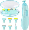 6 in 1 Baby Nail Trimmer Portable Electric Baby Manicure Pedicure Nail Clippers Infant Newborn Baby Nail Cutter with LED Light