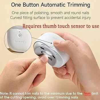 Electric Nail Trimmer & File – LED Light Baby Nail Cutter