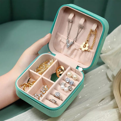 MINI Jewelry Organizer Box - Portable Faux Leather