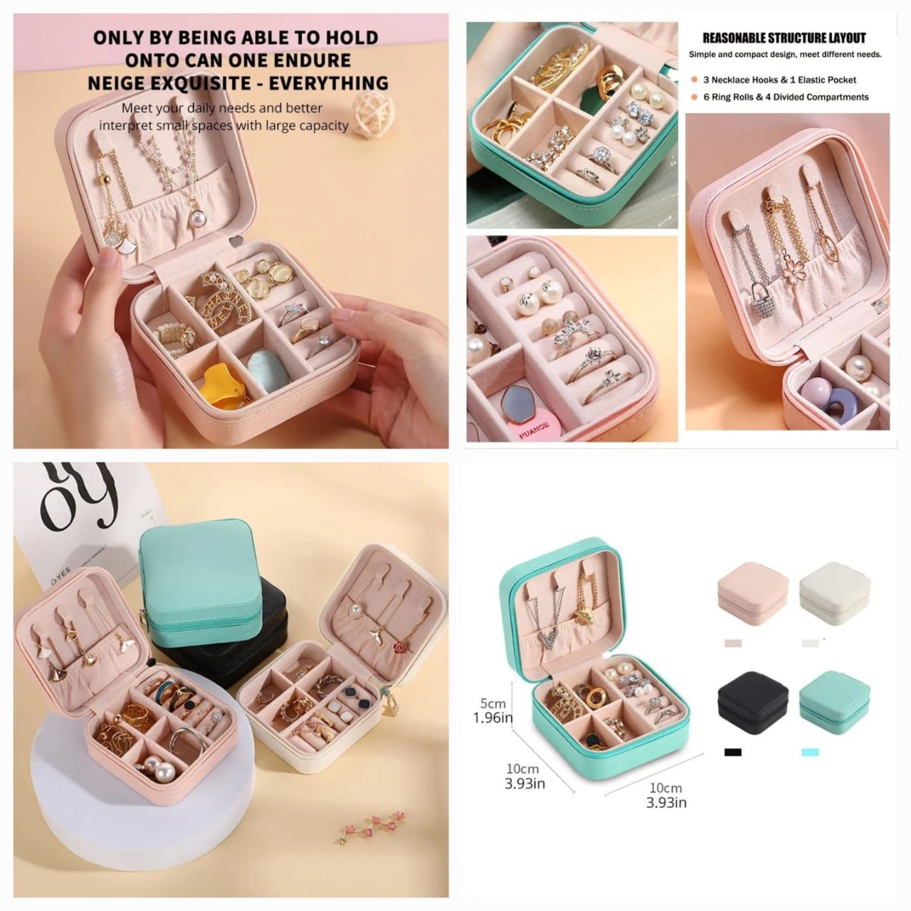 MINI Jewelry Organizer Box - Portable Faux Leather