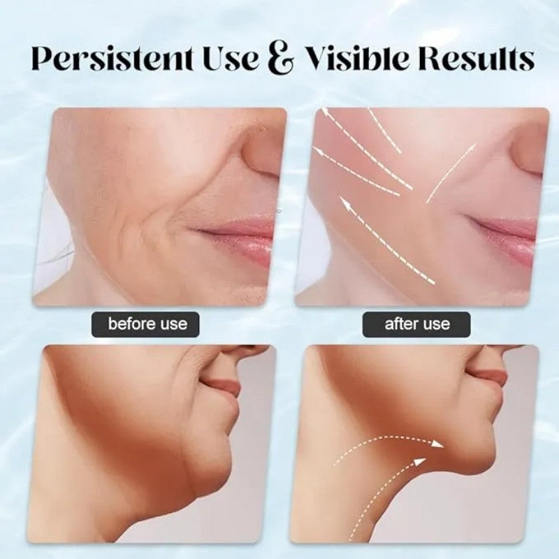 3-in-1 Rechargeable Face and Neck Massager with Red Light Therapy and Microcurrent for Skin Lifting and Anti-Wrinkle Care