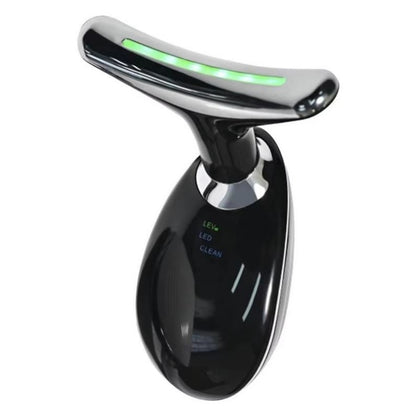 3-in-1 Rechargeable Face and Neck Massager with Red Light Therapy and Microcurrent for Skin Lifting and Anti-Wrinkle Care