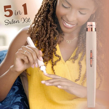 Electronic Nail File and Full Manicure and Pedicure Kit