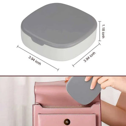 Mini Portable Travel Cosmetic and Jewelry Storage Box Organizer with Mirror