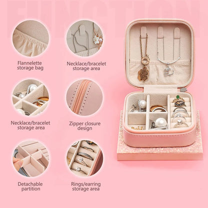 MINI Jewelry Organizer Box - Portable Faux Leather