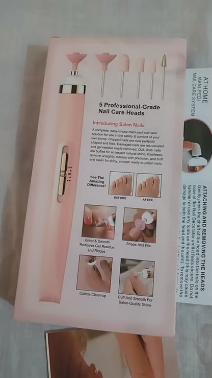 Electronic Nail File and Full Manicure and Pedicure Kit