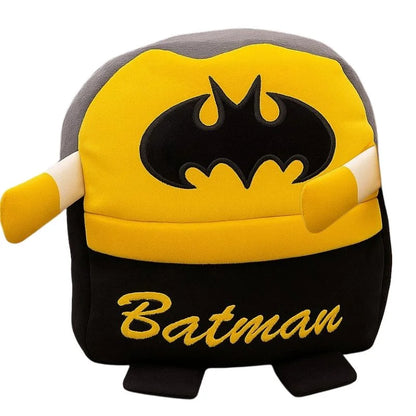 Cute Plush Batman Character Backpack | Stuffed School Bag & Gift