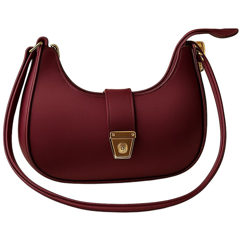Crescent Luxury Faux Leather Shoulder Bag | Elegant Handbag for Women 5 Colors