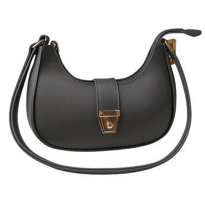 Crescent Luxury Faux Leather Shoulder Bag | Elegant Handbag for Women 5 Colors