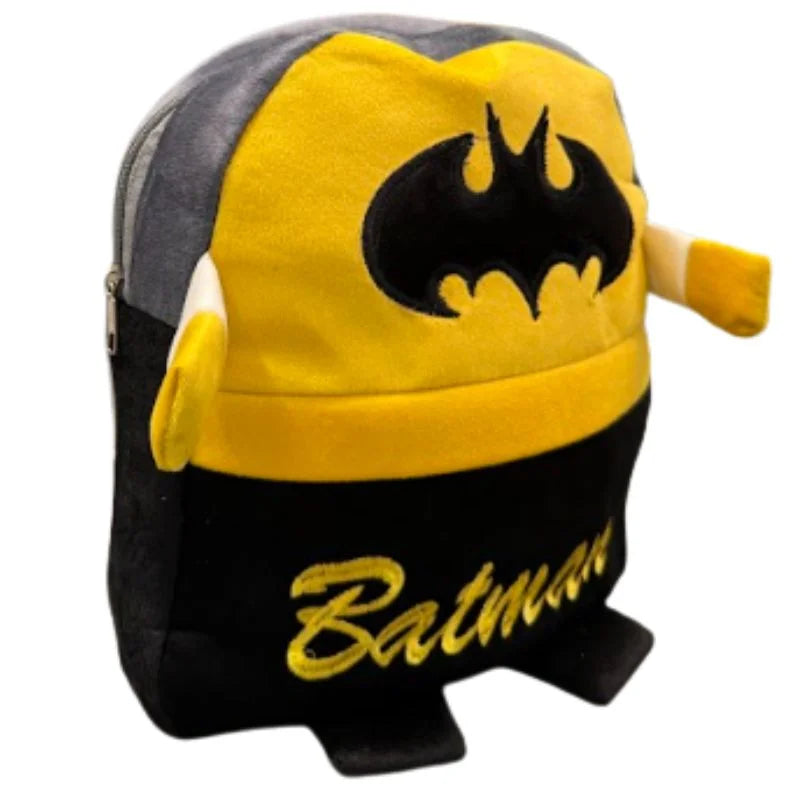Cute Plush Batman Character Backpack | Stuffed School Bag & Gift