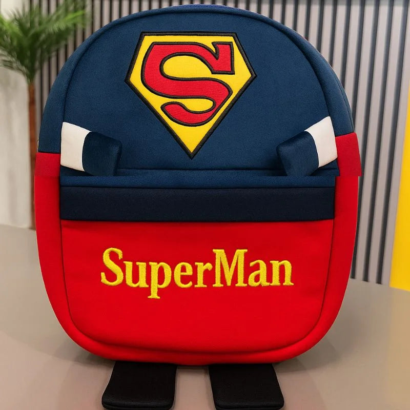 Cute Plush Superman Character Backpack | Stuffed School Bag & Gift