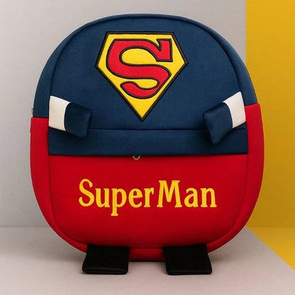 Cute Plush Superman Character Backpack | Stuffed School Bag & Gift