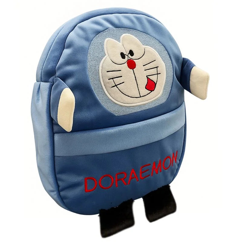 Cute Plush Doraemon Character Backpack | Stuffed School Bag & Gift