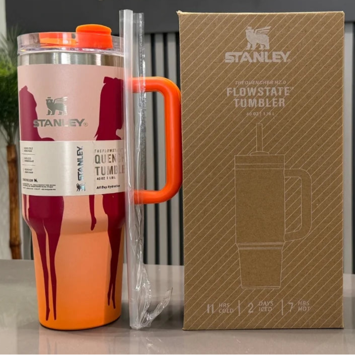 Orange Barbie Stanlay Tumbler | H2.0 Tumbler 1.18L Limited Edition Double Wall Vacuum Insulated