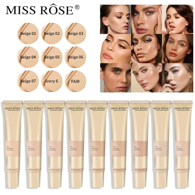 Miss Rose Silk Flawless Foundation | Long-Lasting 5 Shades (IMPORTED)