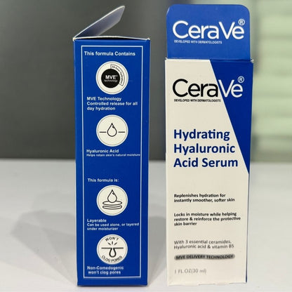 Cerave Hyaluronic Acid Serum for Face with Vitamin B5 and Ceramides Hydrating Face Serum for Dry Skin Fragrance Free 30ml