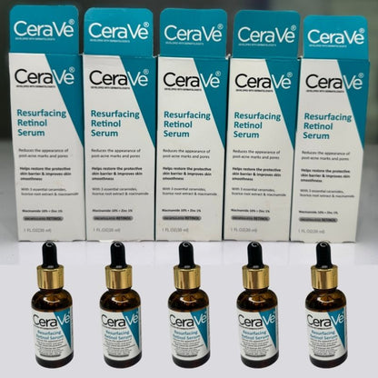 CeraVe Resurfacing Retinol Serum 30ml – For Post-Acne Marks | Niacinamide & Licorice Root | Brightening & Pore Minimizer